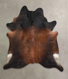 Brown with Red Cowhide Rug #A25947