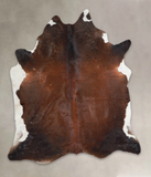 Brown with Red Cowhide Rug #A25957