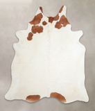 Brown and White Regular Cowhide Rug #A25959