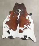 Chocolate and White Cowhide Rug #A25964