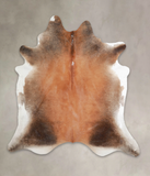 Brown with Red Cowhide Rug #A25972