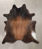 Brown with Red Cowhide Rug #A25973