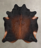 Brown with Red Cowhide Rug #A25978