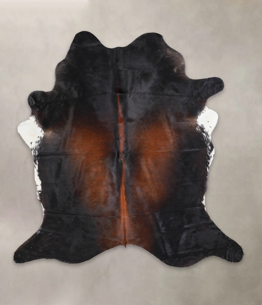 Brown with Red Cowhide Rug #A25984