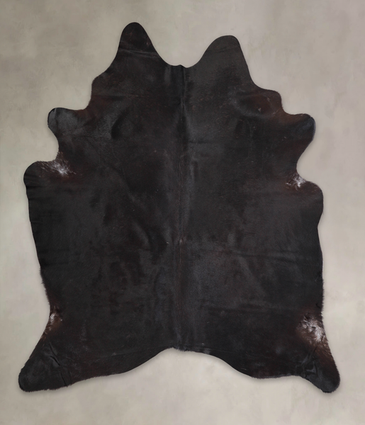Solid Black Cowhide Rug #A26000