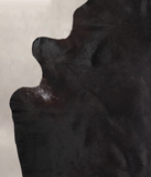 Solid Black Cowhide Rug #A26000