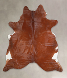 Solid Brown Cowhide Rug #A26007