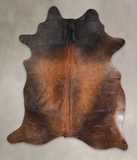 Brown with Red Cowhide Rug #A26009