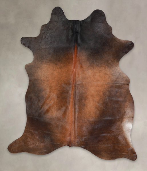 Brown with Red Cowhide Rug #A26009
