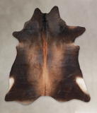 Brown with Red Cowhide Rug #A26013