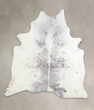 Salt and Pepper Black Cowhide Rug #A26034