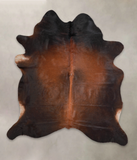 Brown with Red Cowhide Rug #A26035