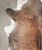 Brown with Red Cowhide Rug #A26041