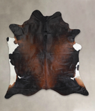 Chocolate and White Cowhide Rug #A26048