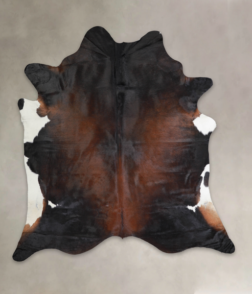 Chocolate and White Cowhide Rug #A26048