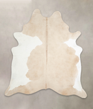 Beige and White Cowhide Rug #A26054