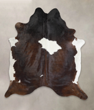 Chocolate and White Cowhide Rug #A26058