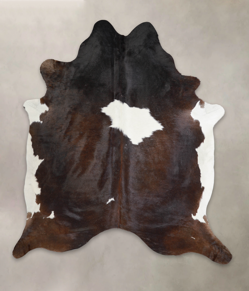 Chocolate and White Cowhide Rug #A26058