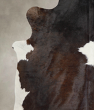 Chocolate and White Cowhide Rug #A26058