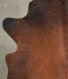 Brown with Red Cowhide Rug #A26067