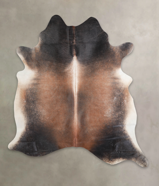 Brown with Red Cowhide Rug #A26072