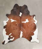 Chocolate and White Cowhide Rug #A26082