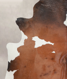 Chocolate and White Cowhide Rug #A26082