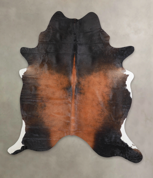 Brown with Red Cowhide Rug #A26097