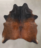 Brown with Red Cowhide Rug #A26099