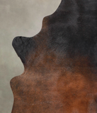 Brown with Red Cowhide Rug #A26099