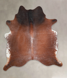 Brown with Red Cowhide Rug #A26100