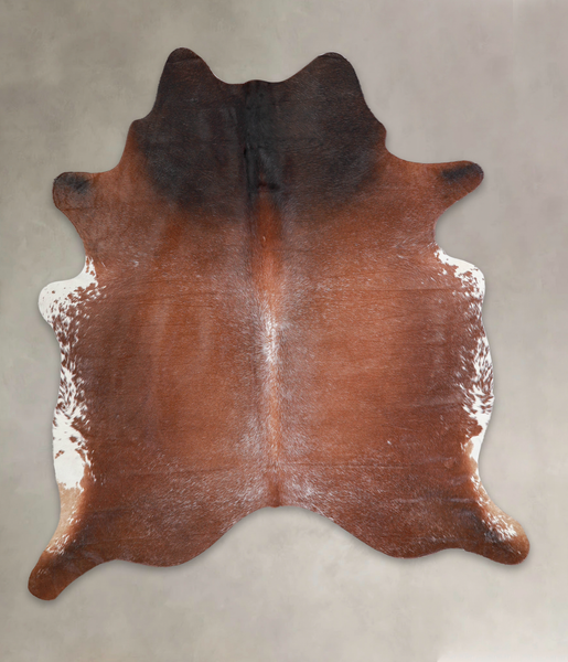 Brown with Red Cowhide Rug #A26100