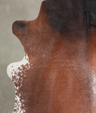 Brown with Red Cowhide Rug #A26100