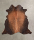 Brown with Red Cowhide Rug #A26101