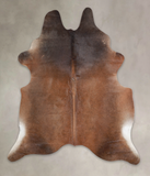 Brown with Red Cowhide Rug #A26115