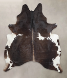 Chocolate and White Cowhide Rug #A26117