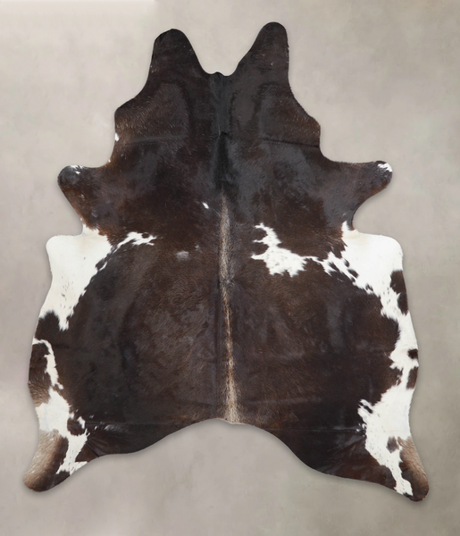 Chocolate and White Cowhide Rug #A26117