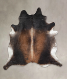Brown with Red Cowhide Rug #A26122