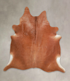 Solid Brown Cowhide Rug #A26230