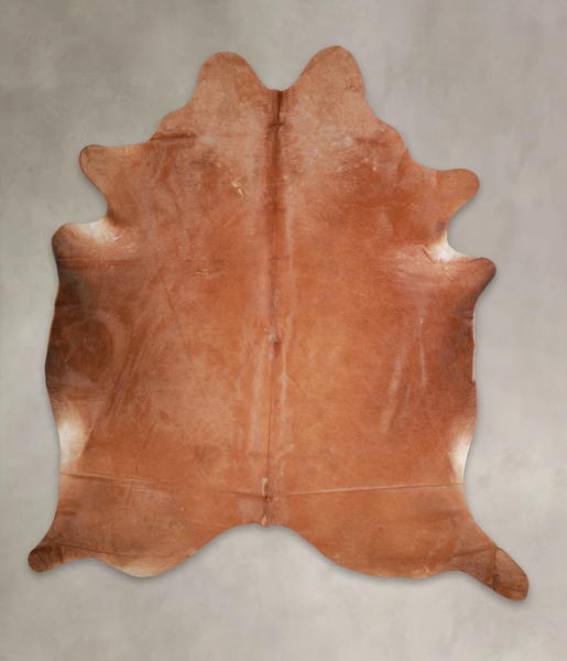 Solid Brown Cowhide Rug #A26346