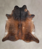 Brown with Red Cowhide Rug #A26353