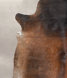 Brown with Red Cowhide Rug #A26353