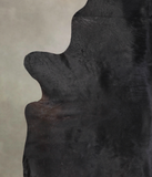 Solid Black Cowhide Rug #A26501