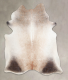 Grey with Beige Cowhide Rug #A26508