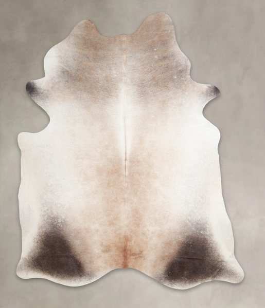 Grey with Beige Cowhide Rug #A26508