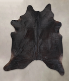 Solid Black Cowhide Rug #A26565