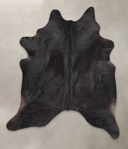 Solid Black Cowhide Rug #A26565