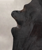 Solid Black Cowhide Rug #A26565