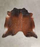Brown with Red Cowhide Rug #A26596