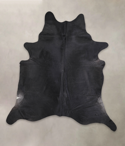 Solid Black Cowhide Rug #A26630